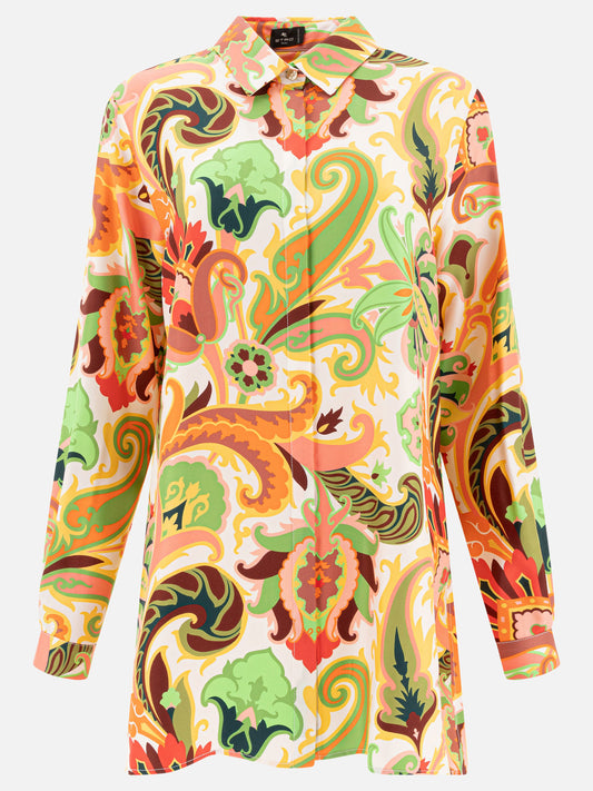 Etro Silk paisley shirt 14098627_38 Green 1