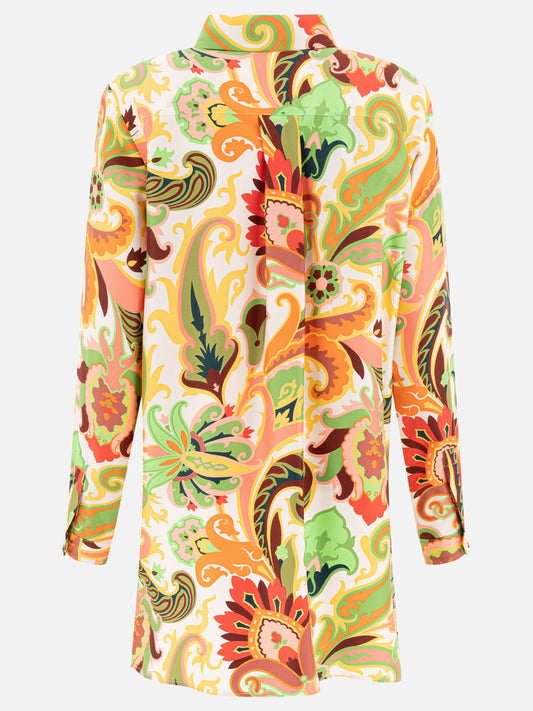 Etro Silk paisley shirt 14098627_38 Green 2
