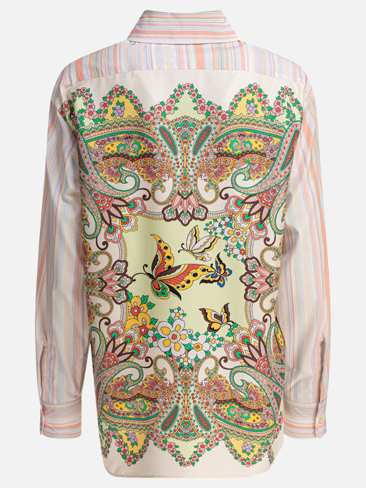Etro Striped shirt with print on the back 22809641_38 Pink 2