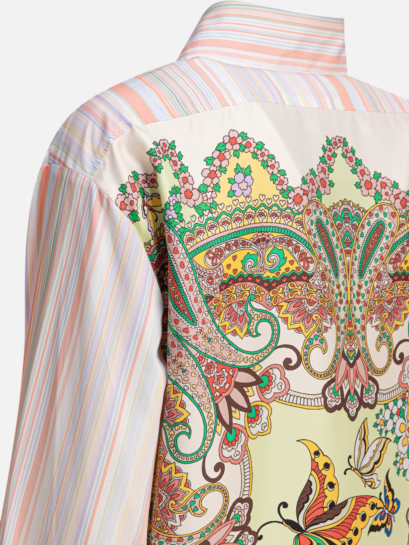Etro Striped shirt with print on the back 22809641_38 Pink thumbnail_4