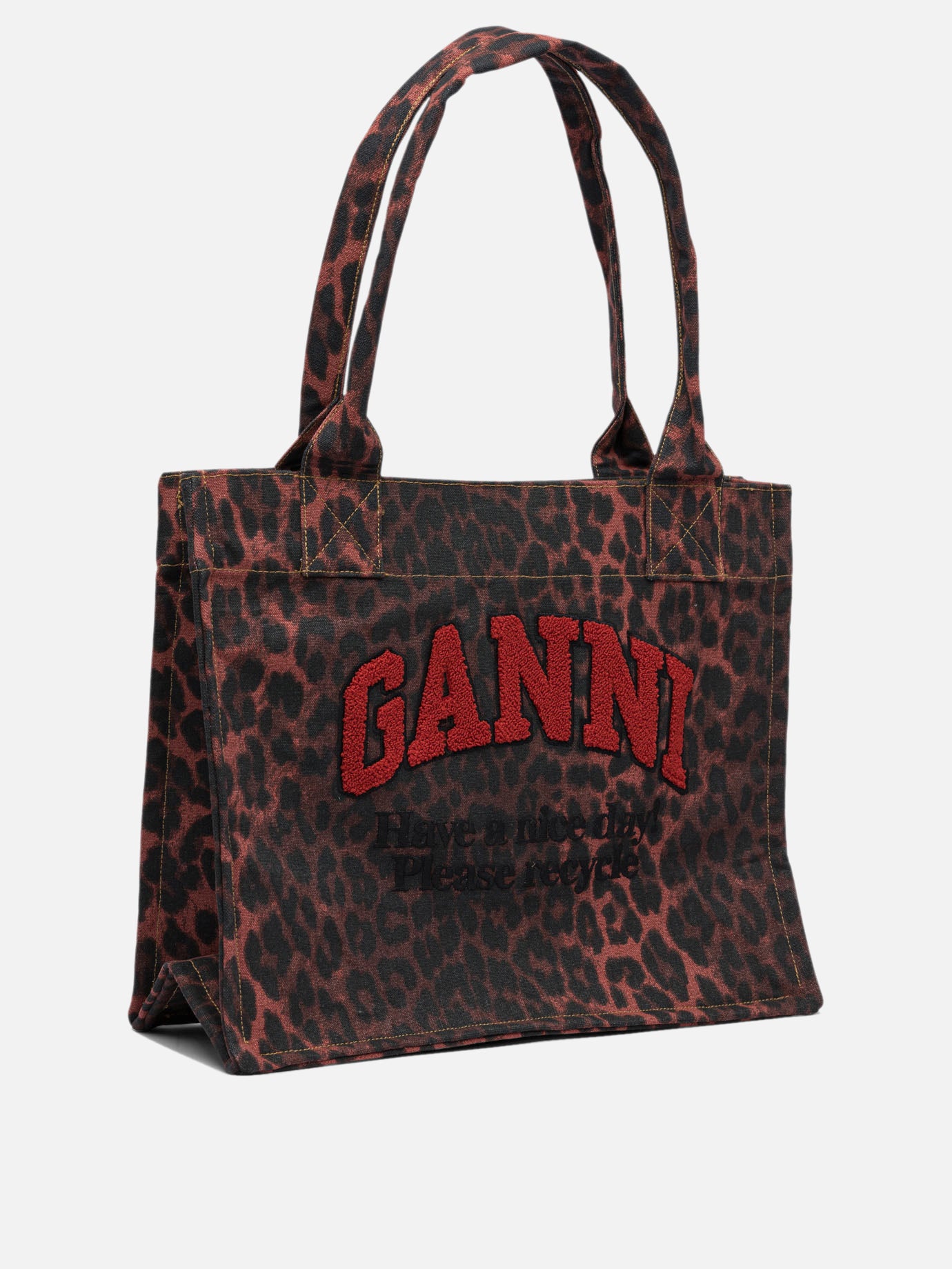Ganni Leopard print tote bag 14640137_UNI Black thumbnail_2