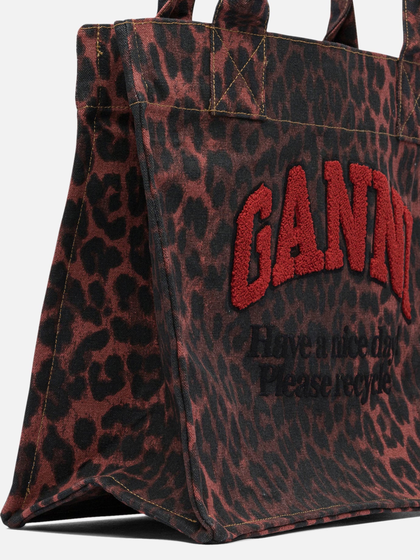 Ganni Leopard print tote bag 14640137_UNI Black thumbnail_4