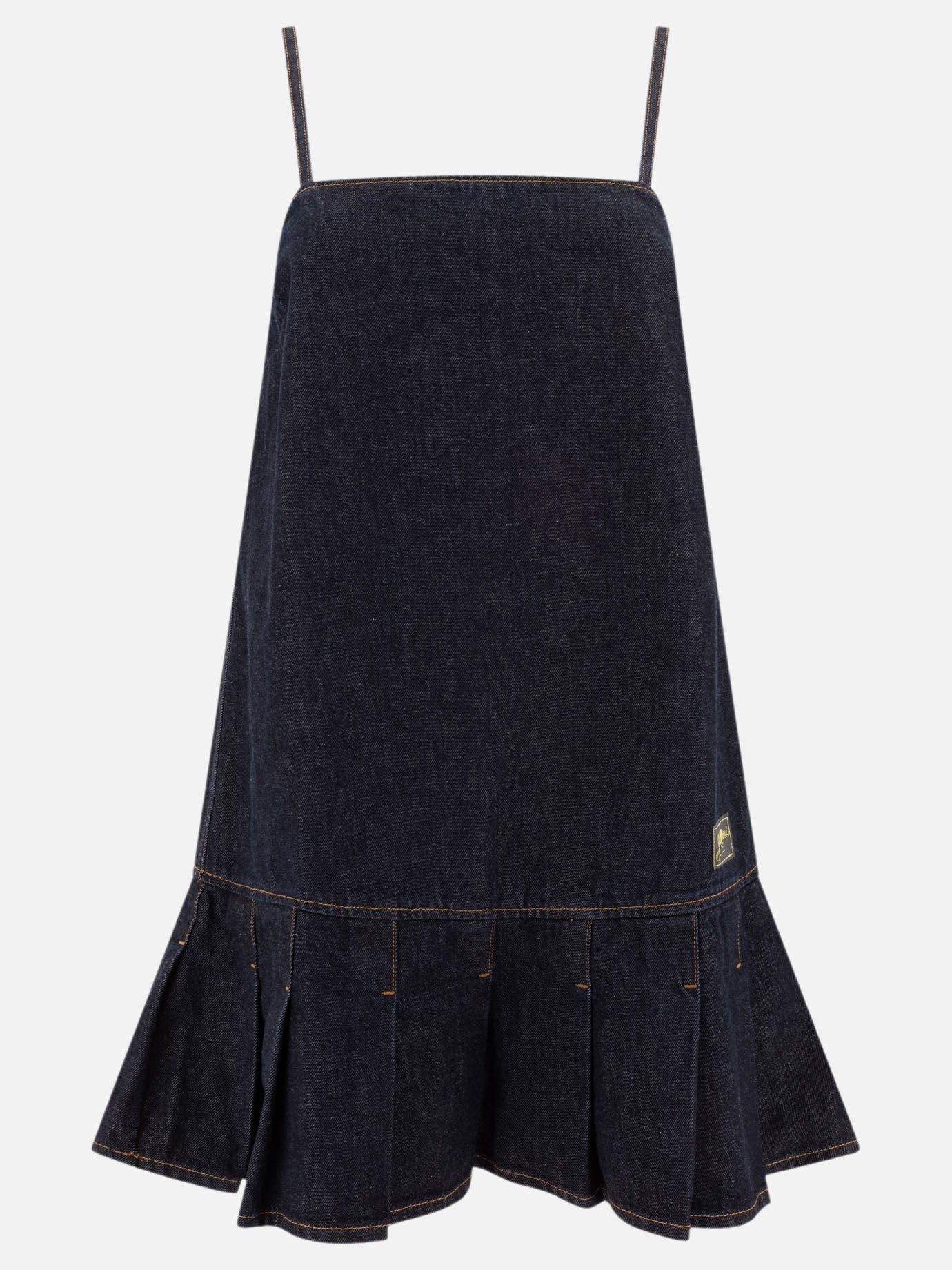 Ganni Denim mini dress with straps 14135960_34 Blue thumbnail_1