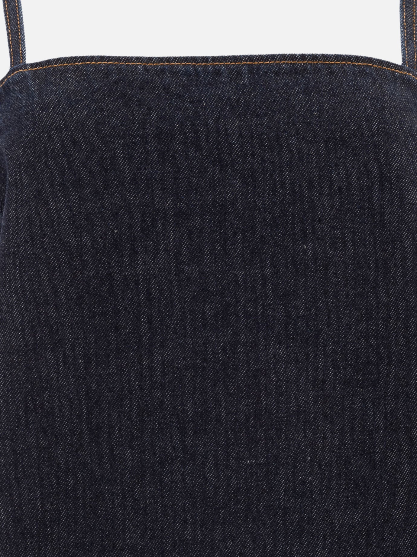 Ganni Denim mini dress with straps 14135960_34 Blue thumbnail_3