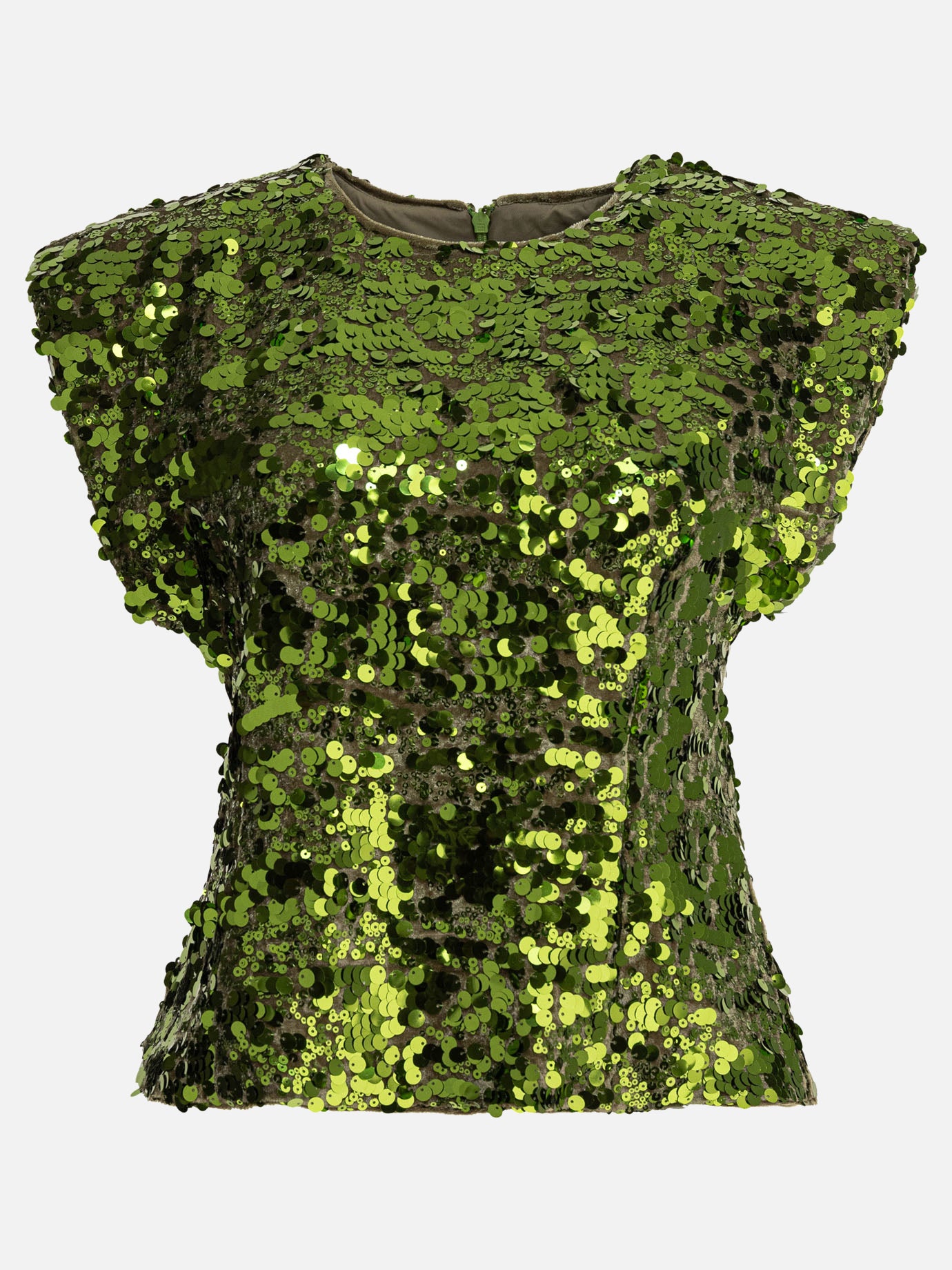 Ganni Velvet sequins blouse 14038317_34 Green thumbnail_1
