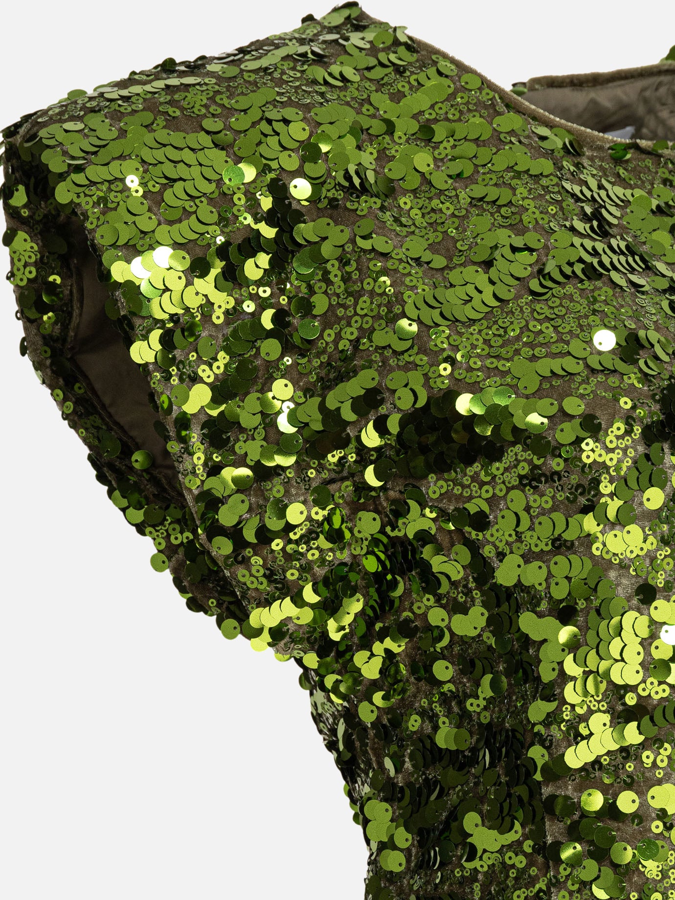 Ganni Velvet sequins blouse 14038317_34 Green thumbnail_4