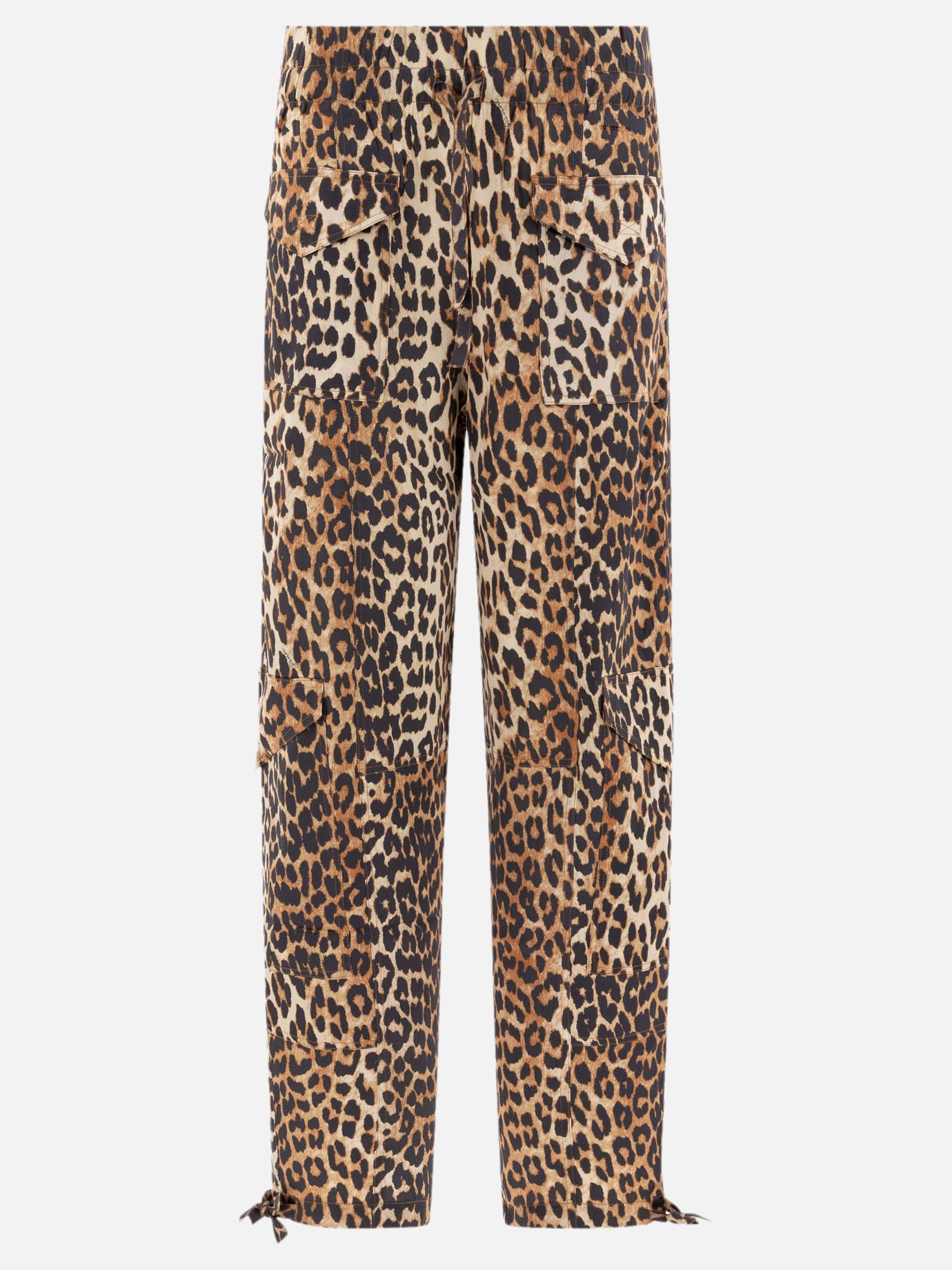 Cargo & parachute trousers Animal print  Brown - Ganni Women | PDP | VIETTI Online Store | thumbnail