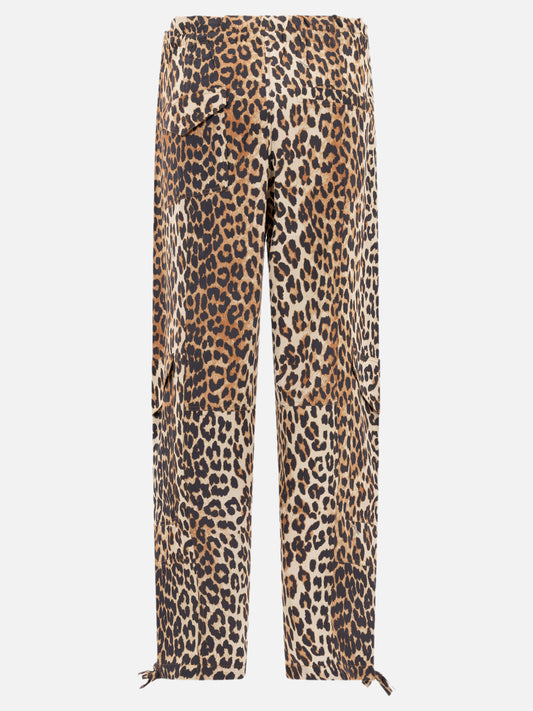 Cargo & parachute trousers Animal print  Brown - Ganni Women | PLP | VIETTI Online Store | 2
