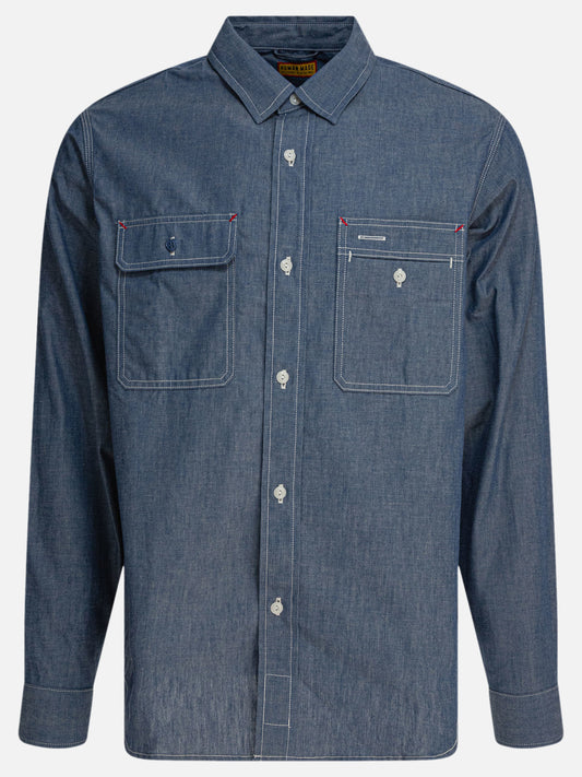 Human Made Chambray shirt 10229968_L Blue 1