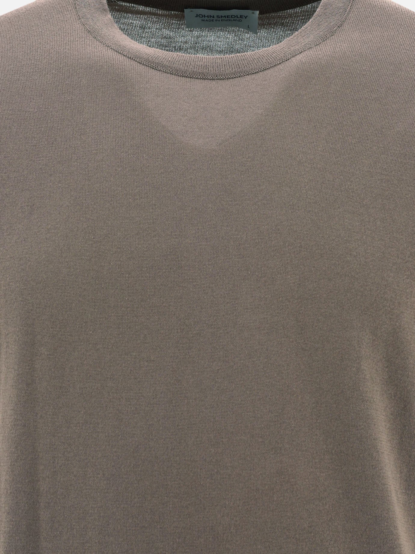 Crewneck t-shirts Solid colour  Beige - John Smedley Men | PDP | VIETTI Online Store | thumbnail_3