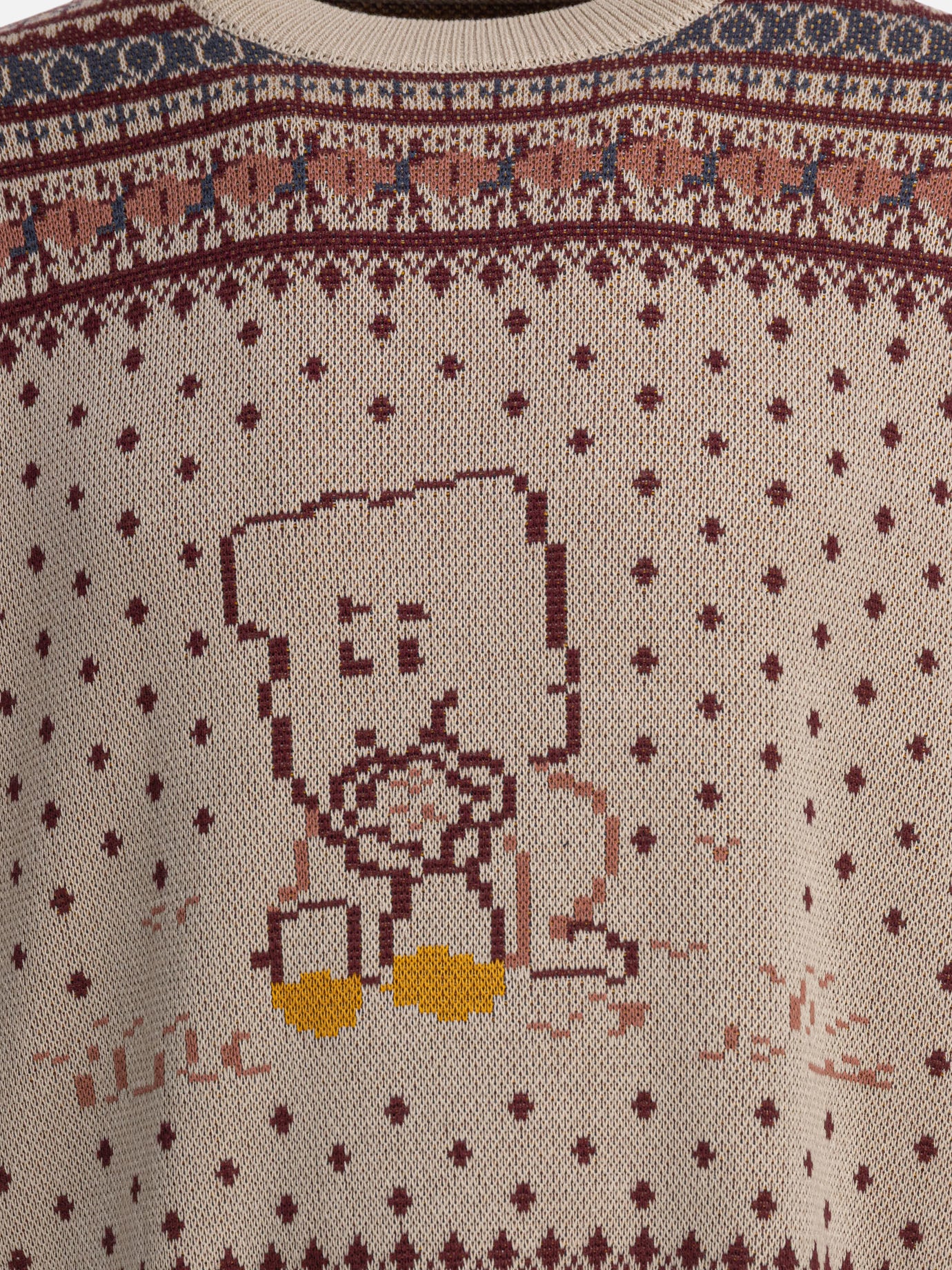 KAPITAL &quot;Fair Isle Peckish Rainbowy&quot; sweater 12649391_3 Brown thumbnail_3