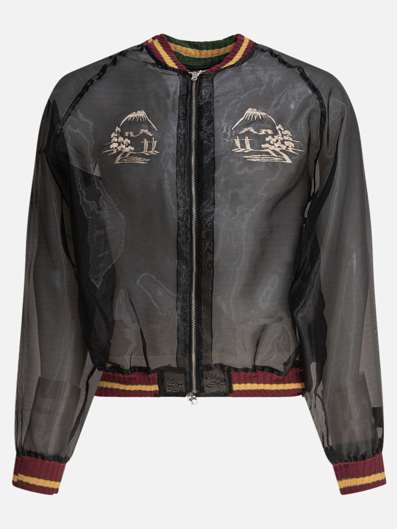 KAPITAL Bomber jacket &quot;Sheer Pearl Mosquito Guard&quot; 10689011_3 Black thumbnail_1
