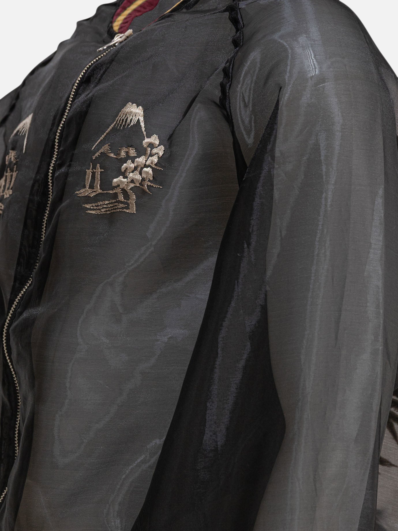 KAPITAL Bomber jacket "Sheer Pearl Mosquito Guard" Black