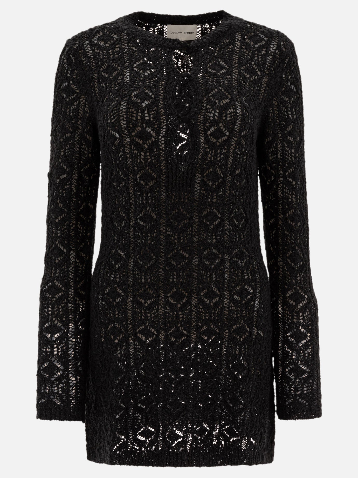 Mini dresses Embroidered  Black - Loulou Studio Women | PDP | VIETTI Online Store | Zoom-Modal
