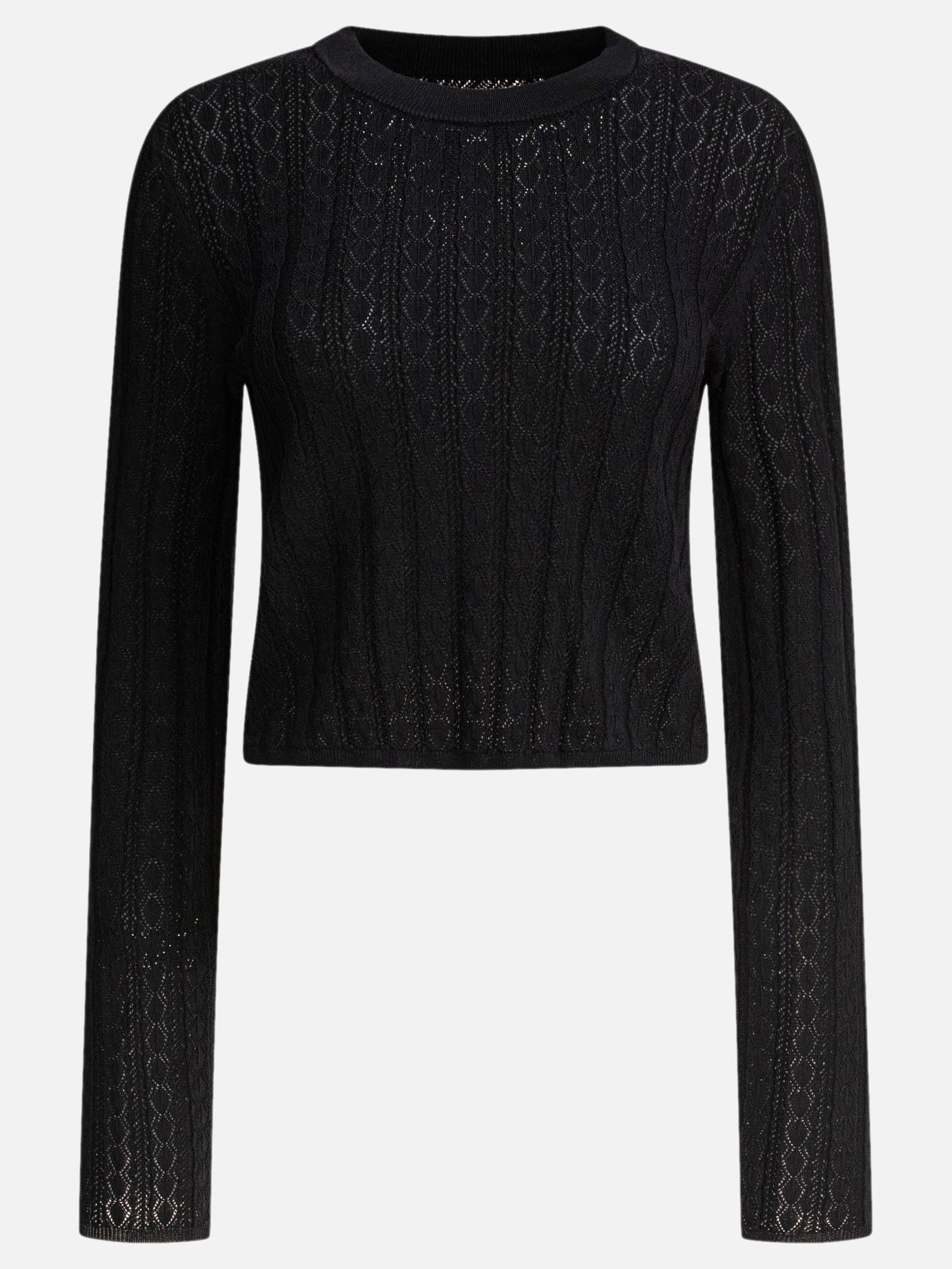 Crewneck sweaters Solid colour  Black - Loulou Studio Women | PDP | VIETTI Online Store | Zoom-Modal
