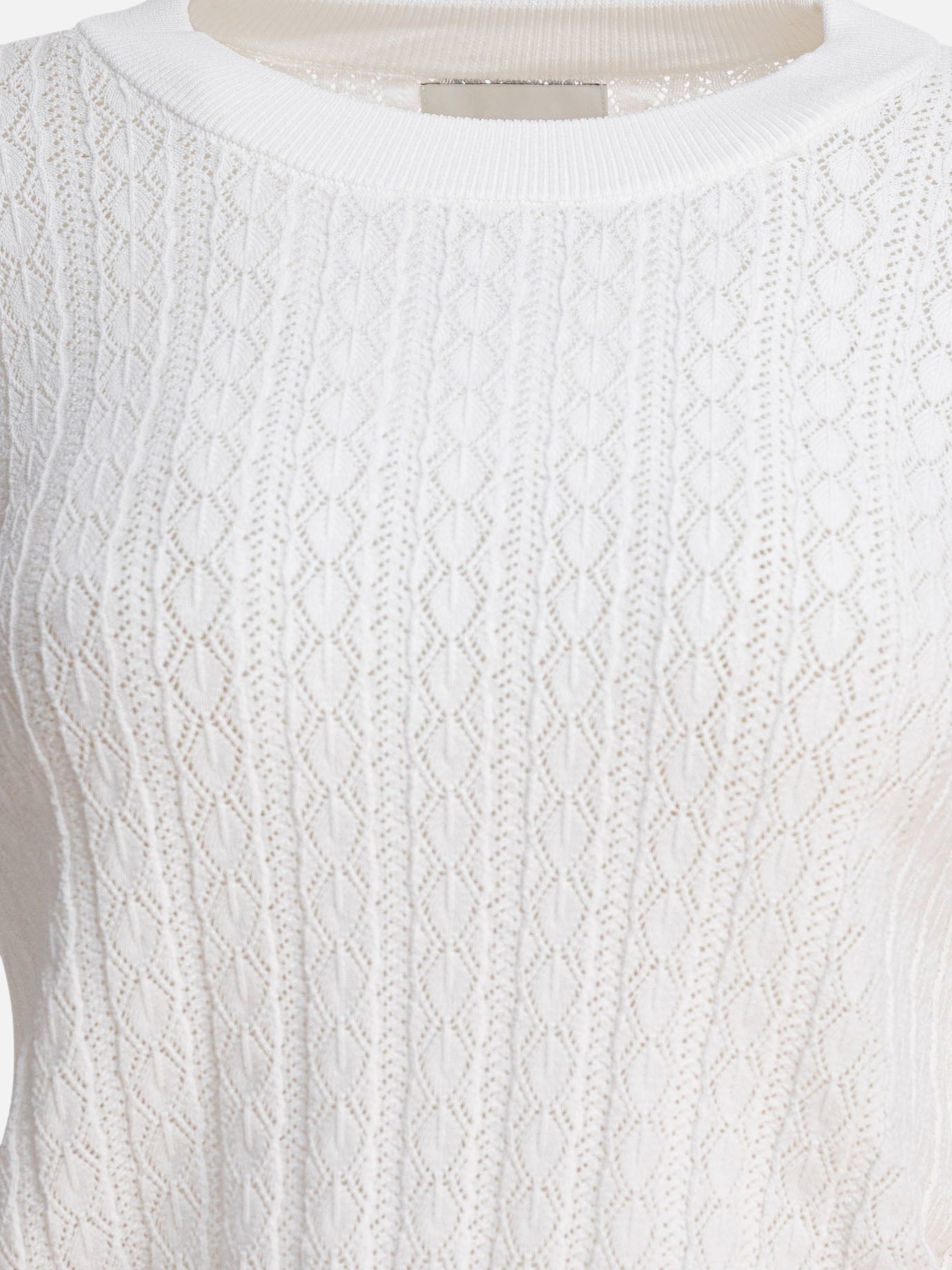 Crewneck sweaters Textured knit  White - Loulou Studio Women | PDP | VIETTI Online Store | thumbnail_3