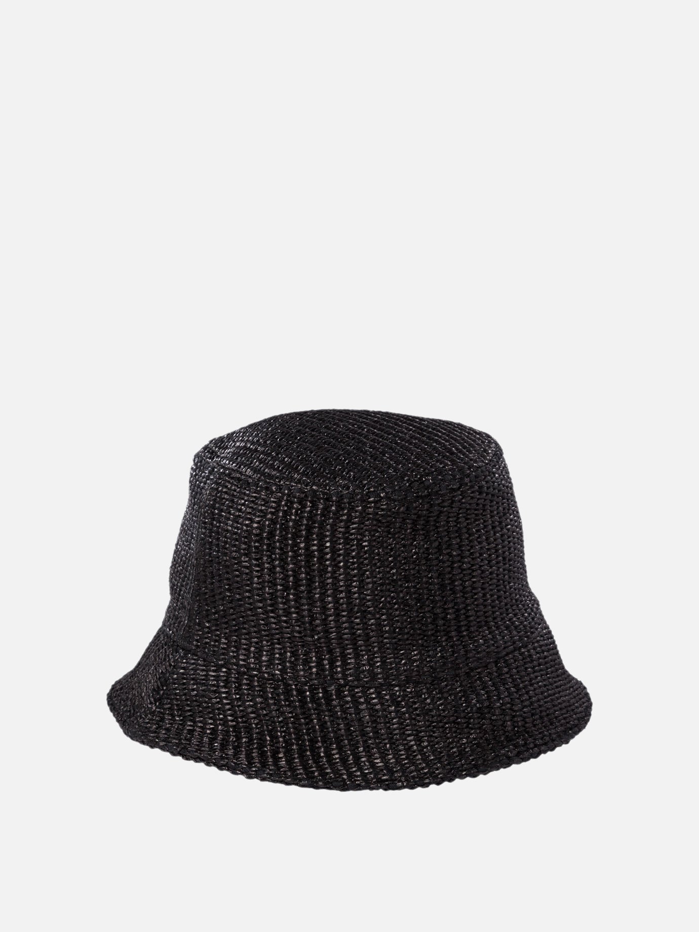 Marni Raffia bucket hat with logo embroidery 19610999_M Black thumbnail_3