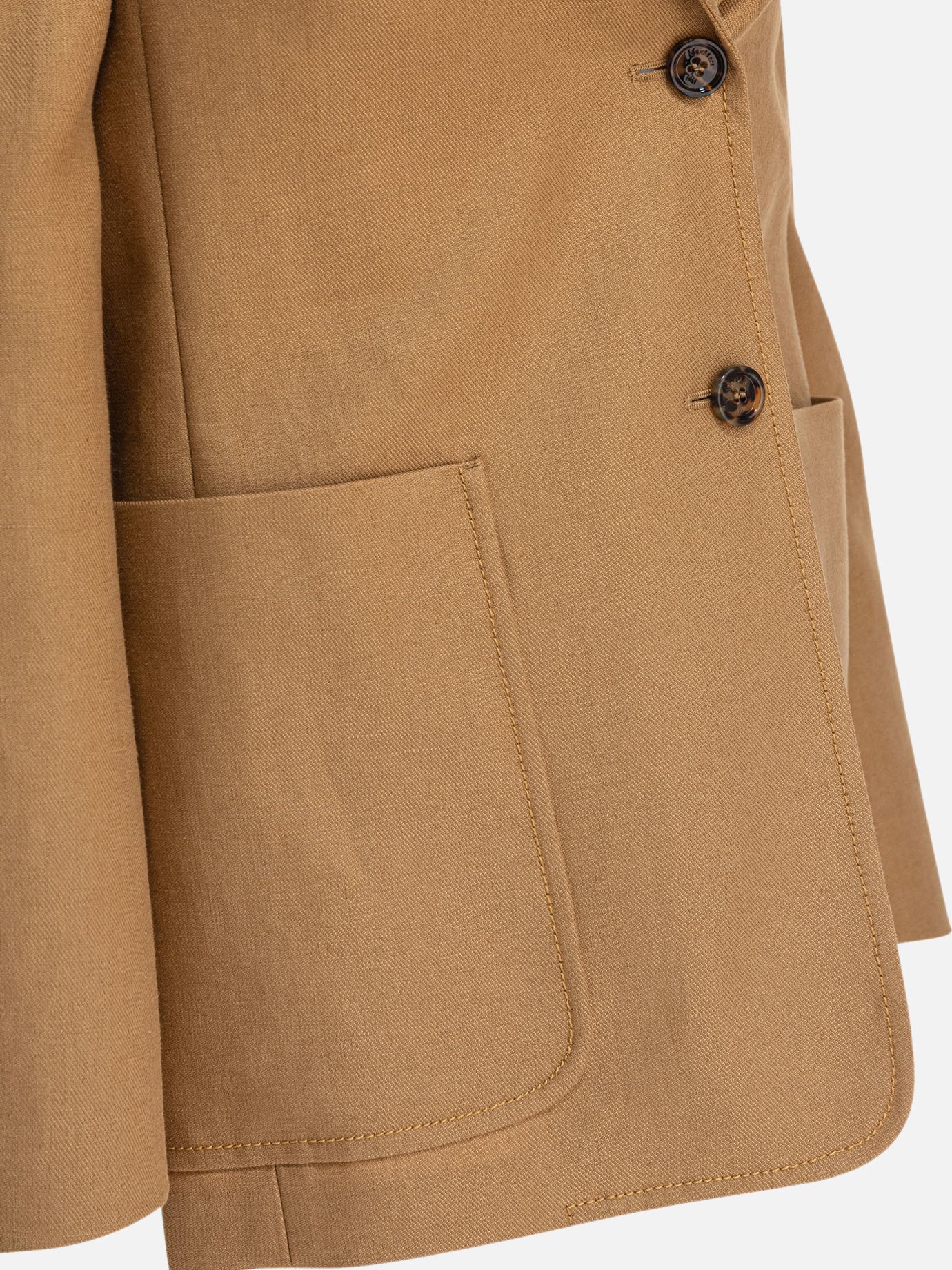 Max Mara Single-breasted linen blazer 12329406_40 Beige thumbnail_4