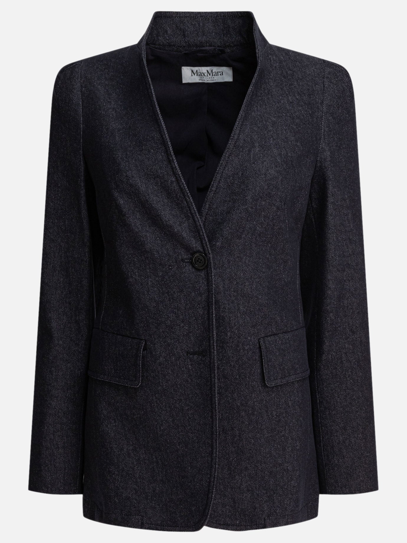 Max Mara Denim-effect blazer 19540563_40 Blue thumbnail_1