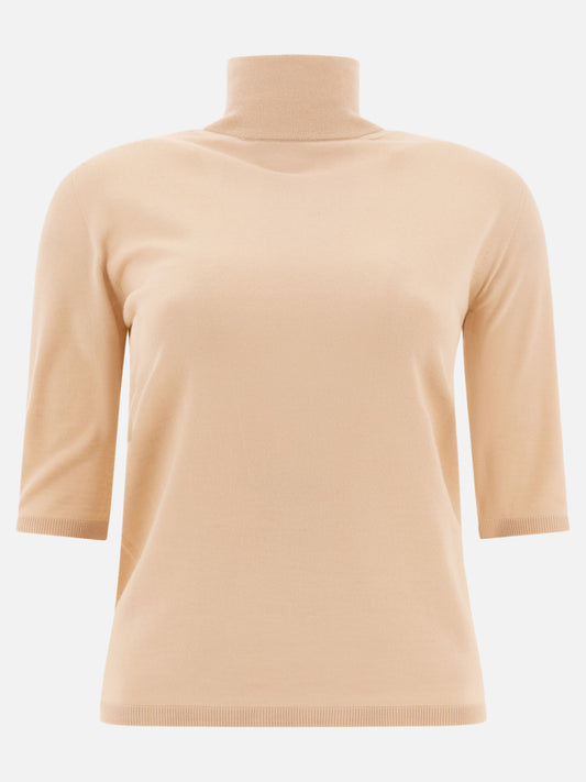 Mock neck t-shirts Solid colour  Beige - Max Mara Women | PLP | VIETTI Online Store 
