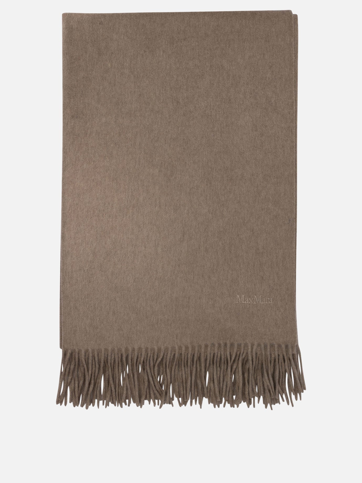Fringed scarves 100% cashemere  Brown - Max Mara Women | PDP | VIETTI Online Store | Zoom-Modal
