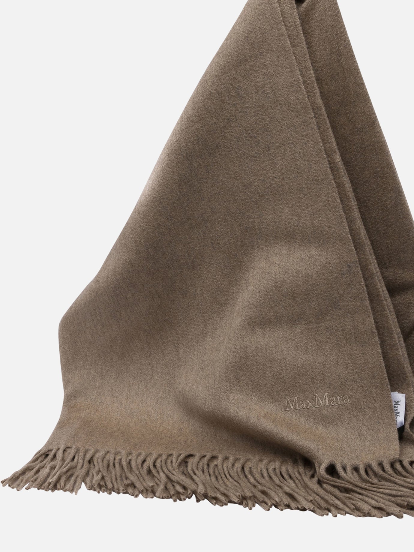 Fringed scarves 100% cashemere  Brown - Max Mara Women | PDP | VIETTI Online Store | Zoom-Modal_2
