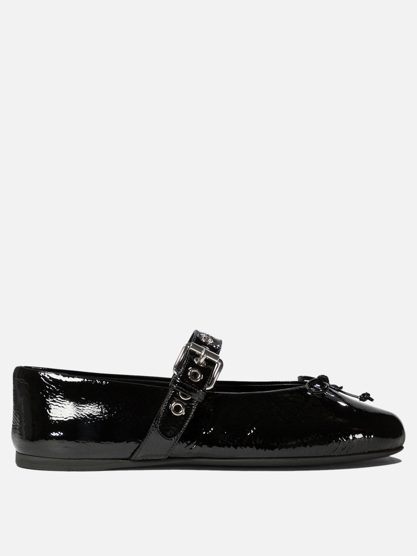 Miu Miu Leather ballet flats Black