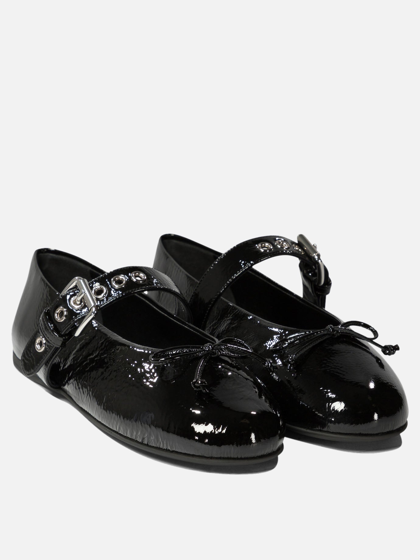 Leather ballet flats