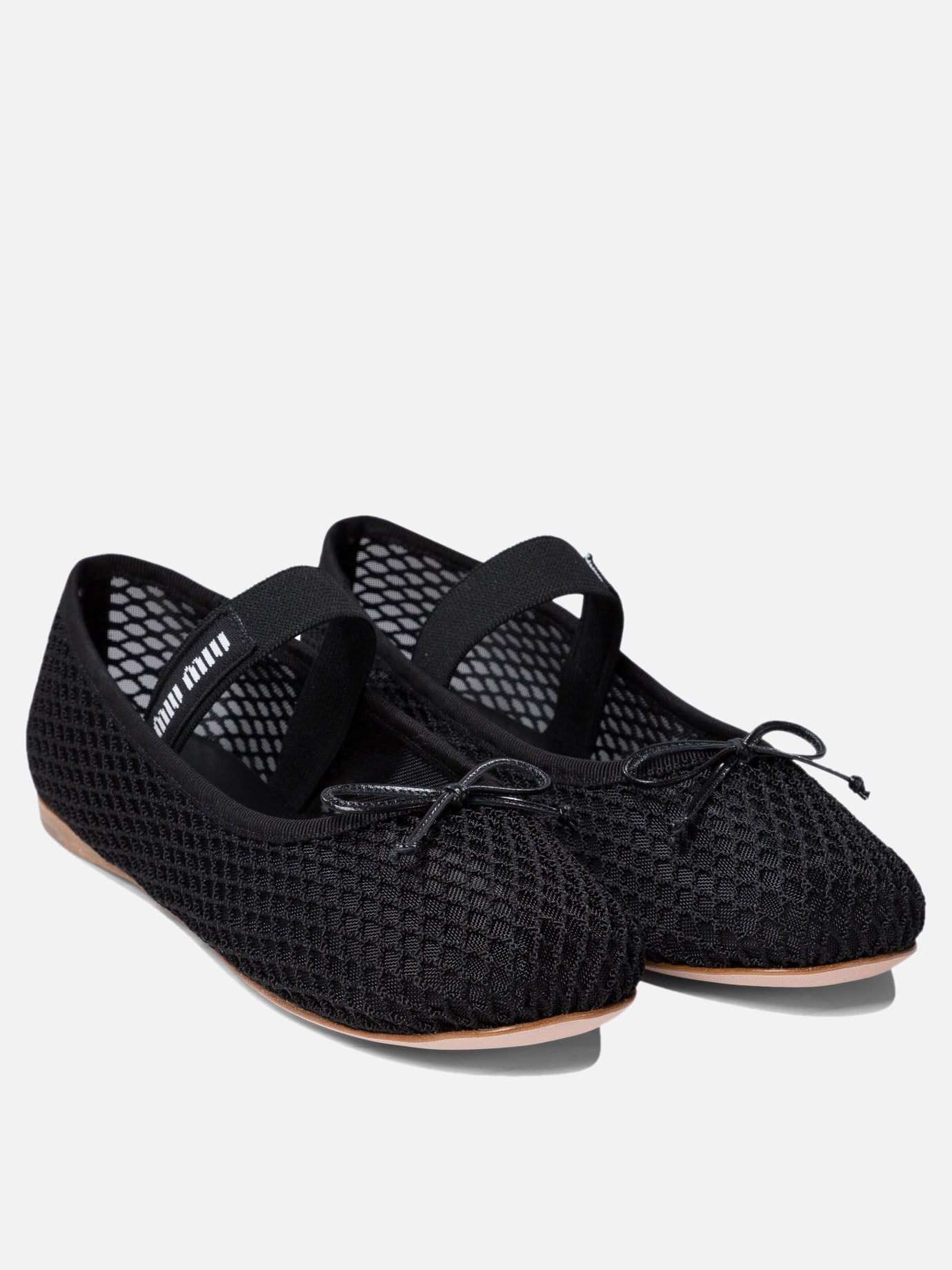 Classic ballet flats 100% polyamide - 100% calf leather  Black - Miu Miu Women | PDP | VIETTI Online Store | thumbnail_2