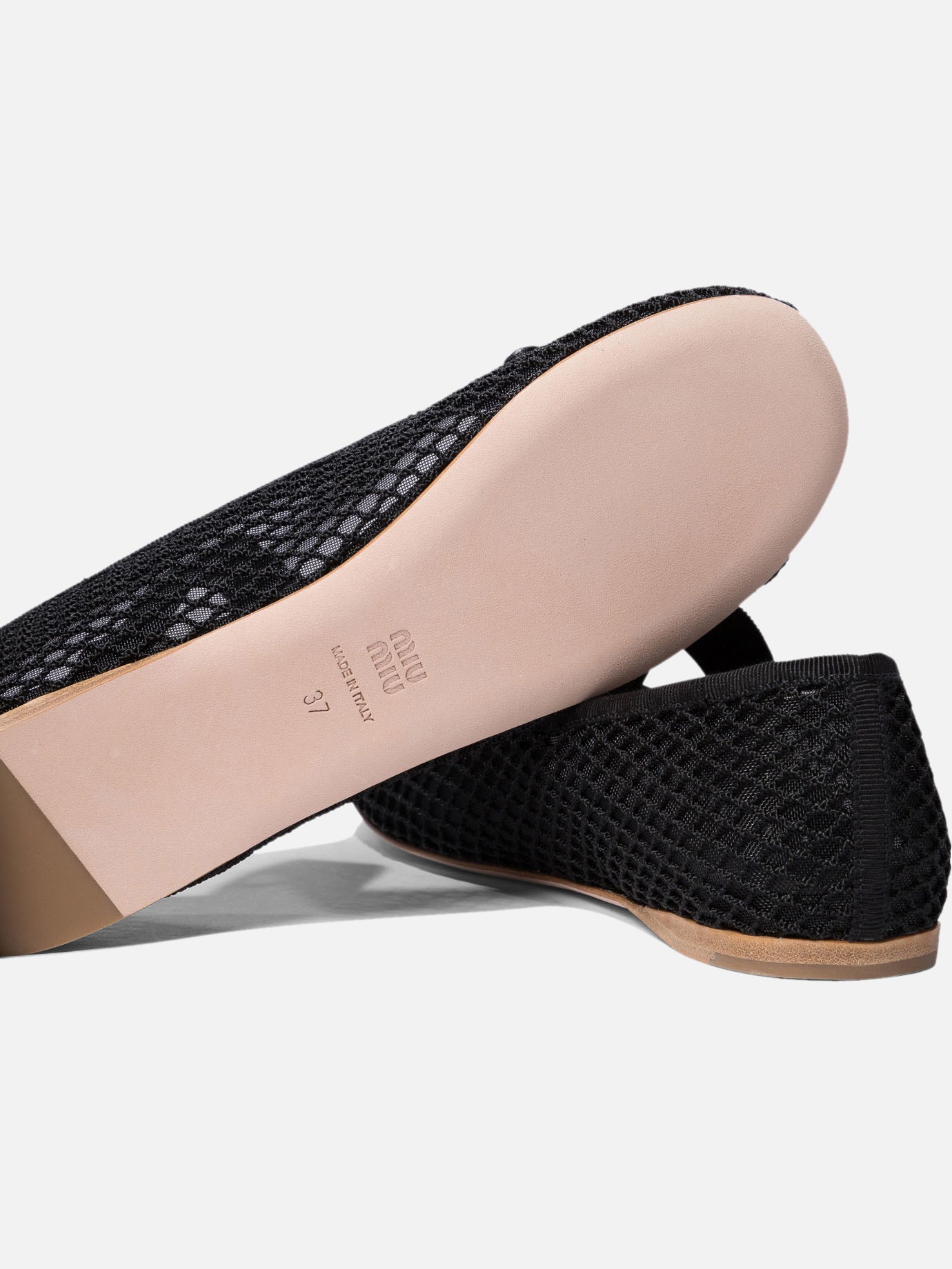 Classic ballet flats 100% polyamide - 100% calf leather  Black - Miu Miu Women | PDP | VIETTI Online Store | Zoom-Modal_5
