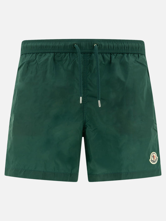 Moncler Swim shorts with logo 10868086_S Green 1