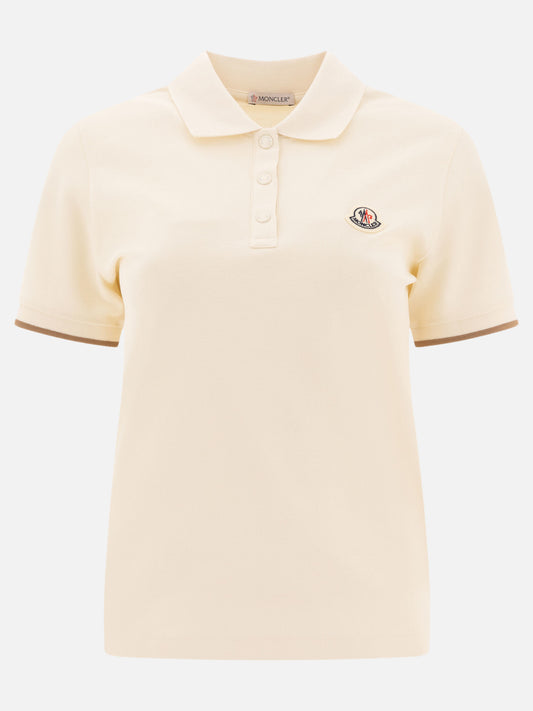 Polo shirts with buttons Logo  White - Moncler Women | PLP | VIETTI Online Store 
