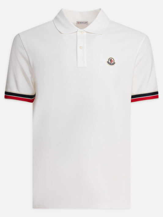 Polo shirts with buttons Logo  White - Moncler Men | PLP | VIETTI Online Store 
