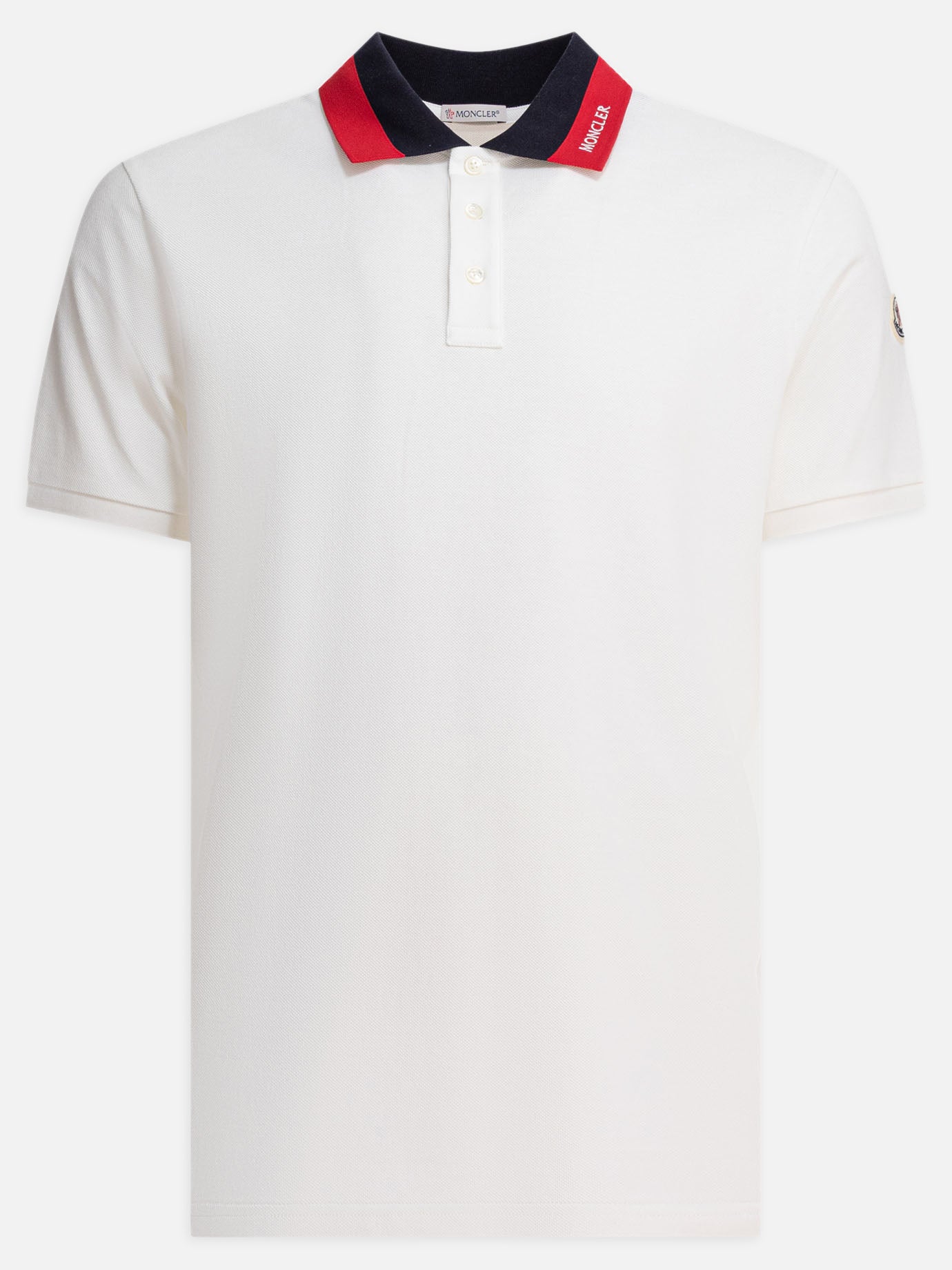 Moncler Cotton pique polo shirt 19884956_S White thumbnail_1