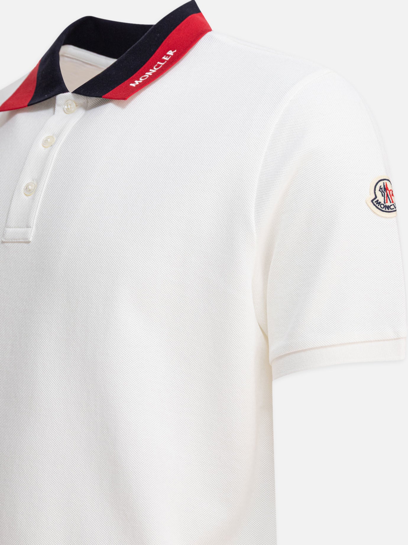 Moncler Cotton pique polo shirt 19884956_S White thumbnail_4