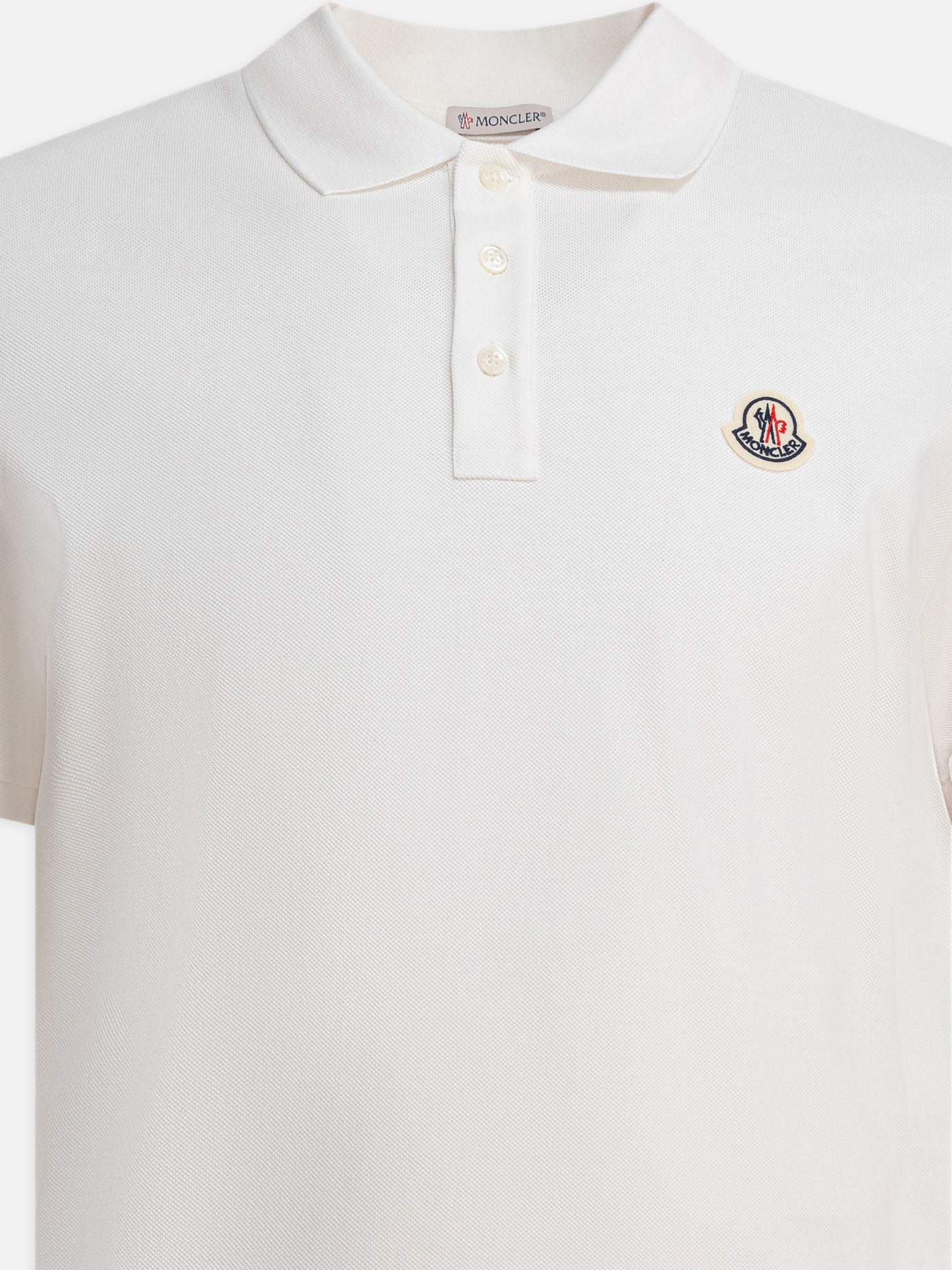 Polo shirts with buttons Logo  White - Moncler Men | PDP | VIETTI Online Store | thumbnail_3