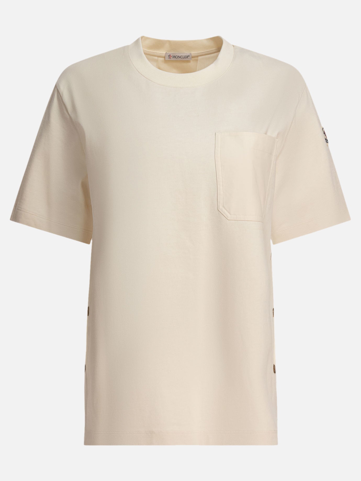 Crewneck t-shirts Logo  White - Moncler Women | PDP | VIETTI Online Store | thumbnail