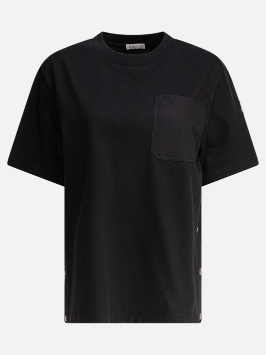 Crewneck t-shirts Logo  Black - Moncler Women | PLP | VIETTI Online Store 
