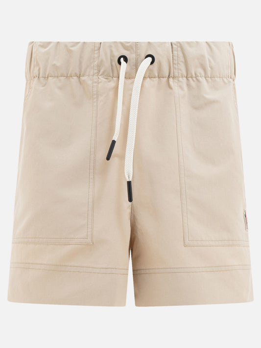 Drawstring shorts Solid colour  Beige - Moncler Grenoble Women | PLP | VIETTI Online Store 
