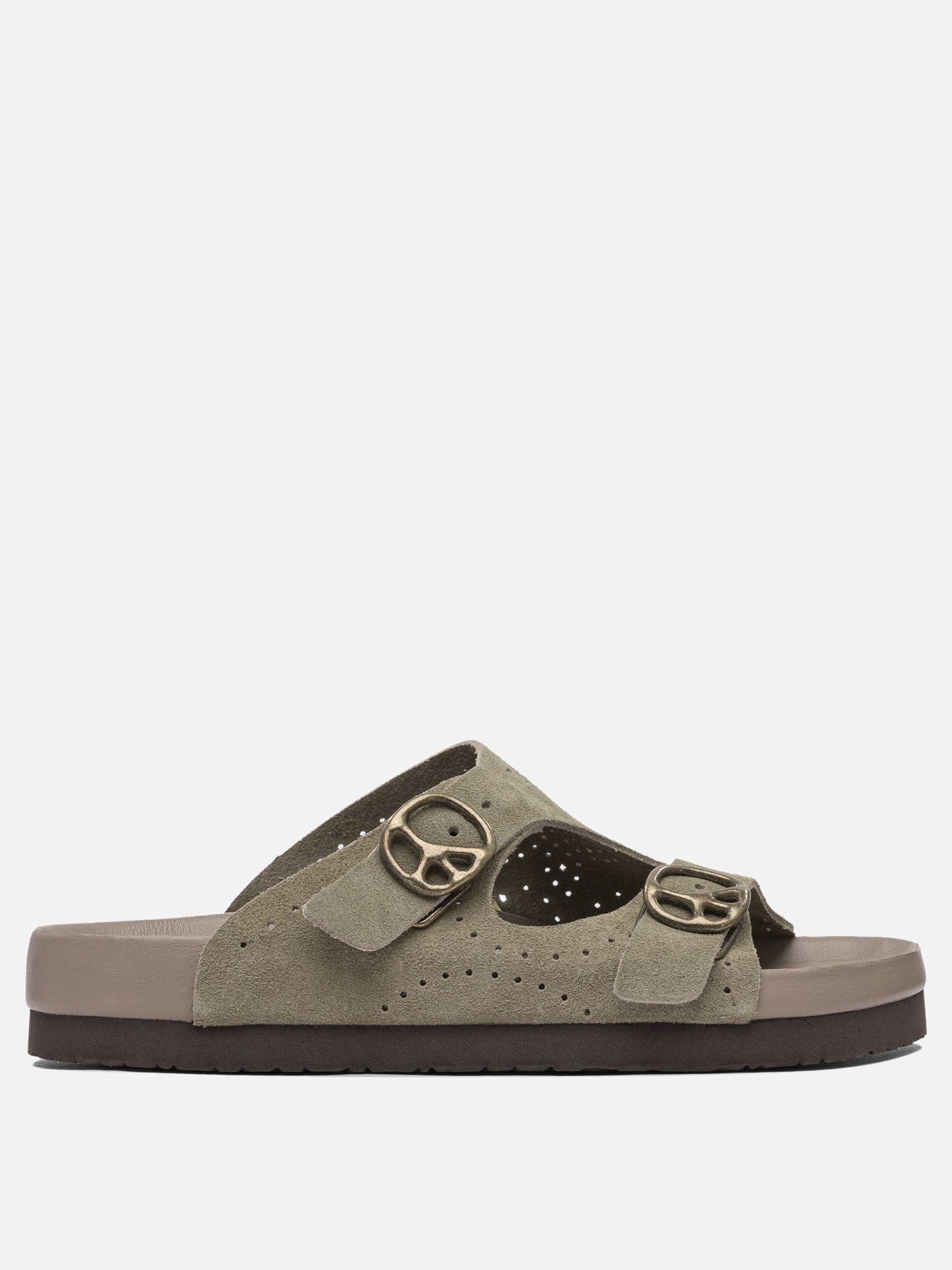 Slides 100% leather - 100% rubber  Beige - Needles Men | PDP | VIETTI Online Store | thumbnail