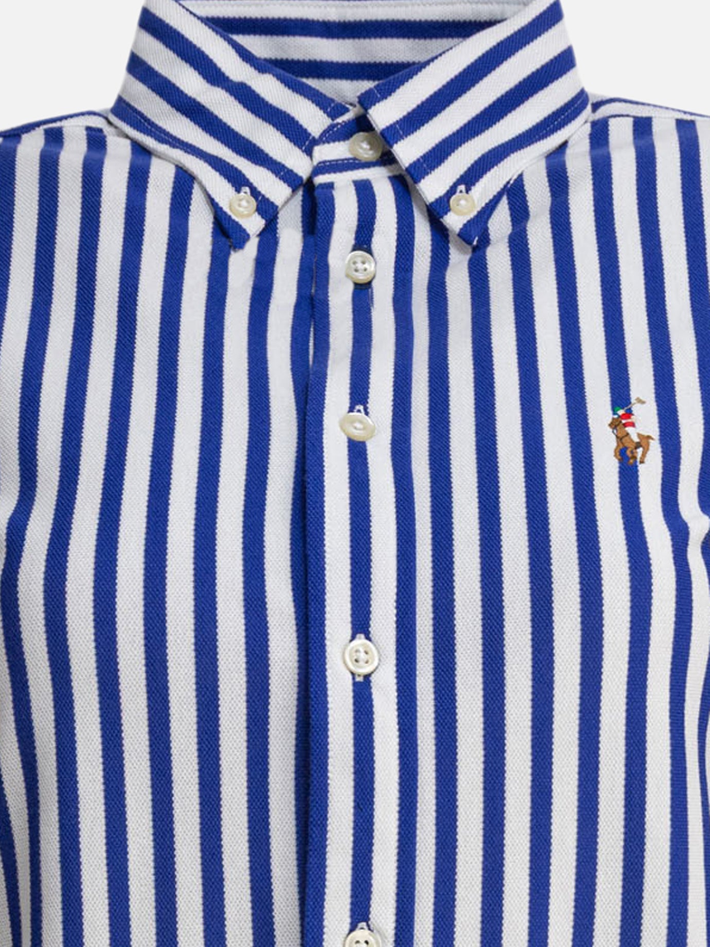 Polo Ralph Lauren Striped cotton oxford shirt 13127251_XS Blue thumbnail_3