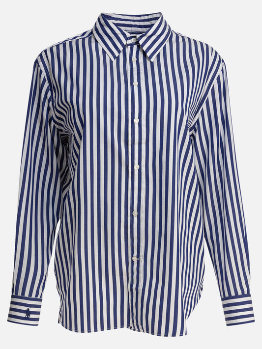 Polo Ralph Lauren Oversize-fit striped cotton shirt 11201468_XS Blue 1