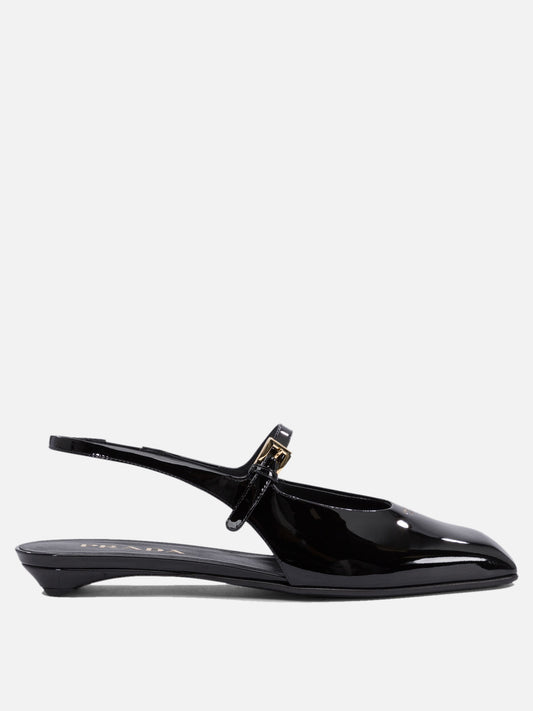Flat sandals 100% calf leather - 100% leather  Black - Prada Women | PLP | VIETTI Online Store 
