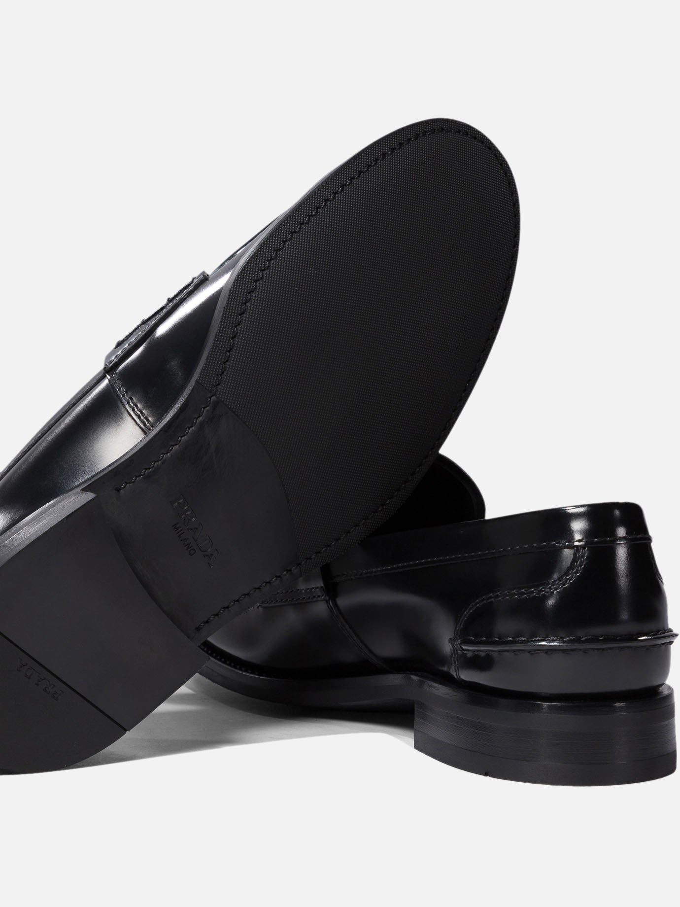 Prada Brushed leather loafers 14821360_6 Black thumbnail_5