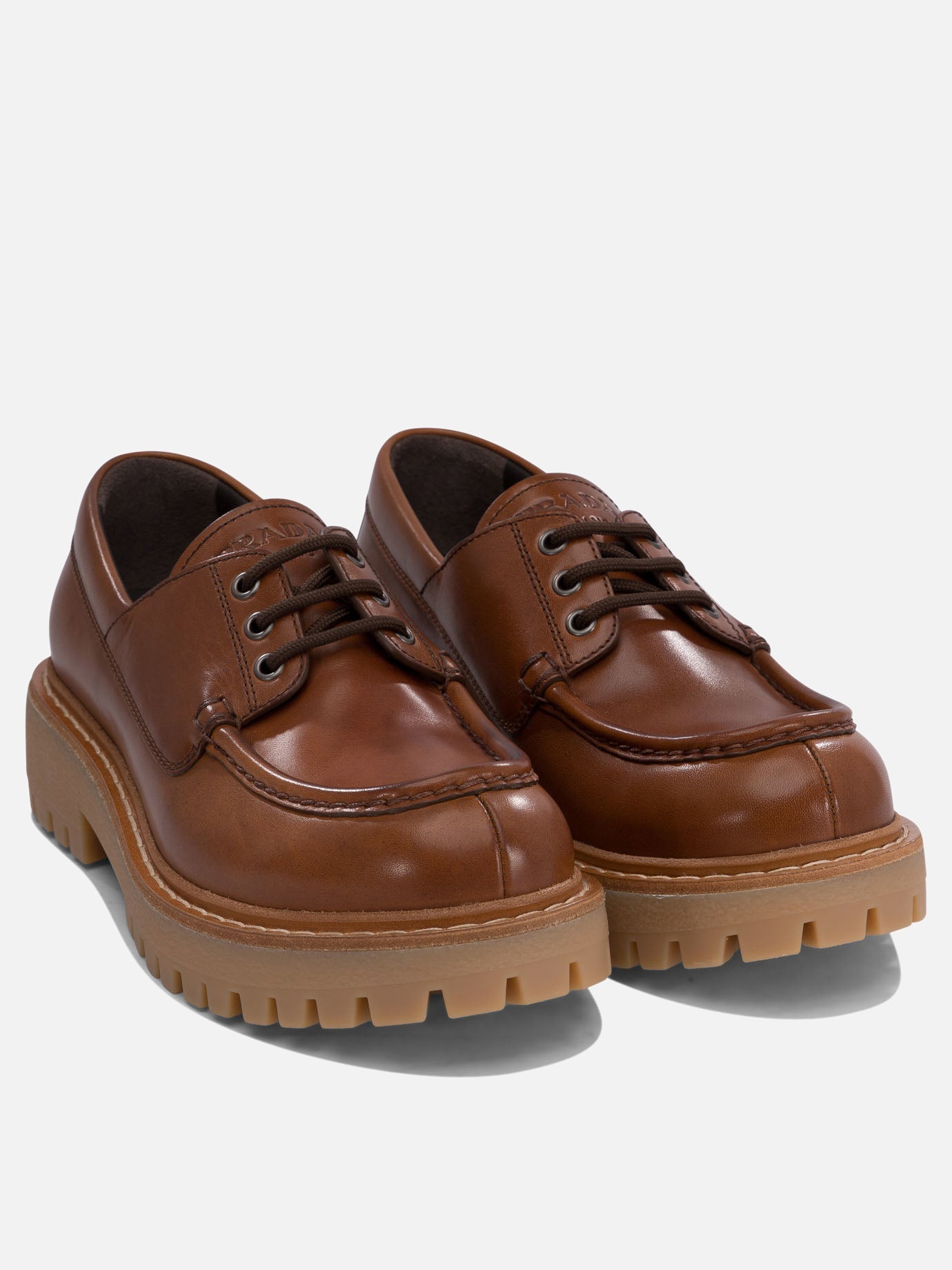 Prada Laced loafers 12754005_6 Brown thumbnail_2