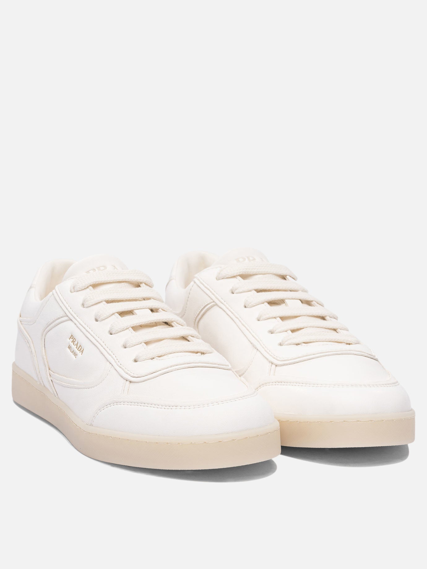 Prada Leather sneakers 15409267_6 White thumbnail_2