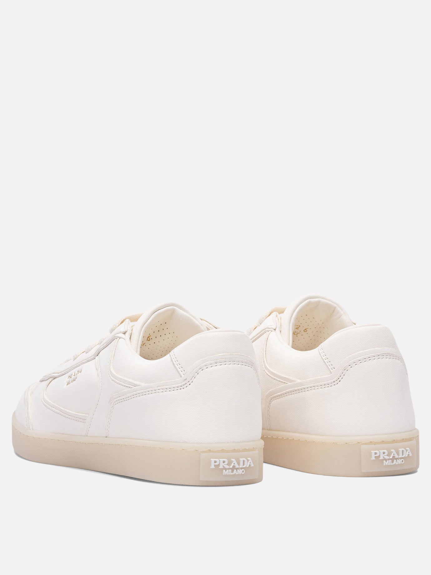 Prada Leather sneakers 15409267_6 White thumbnail_4