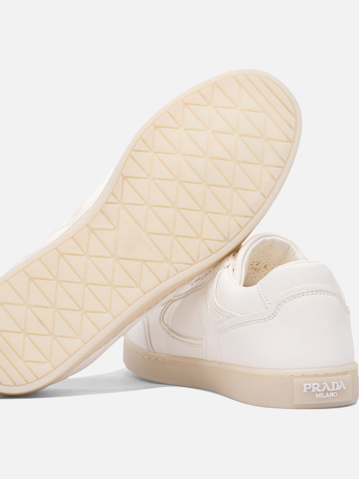 Prada Leather sneakers 15409267_6 White thumbnail_5