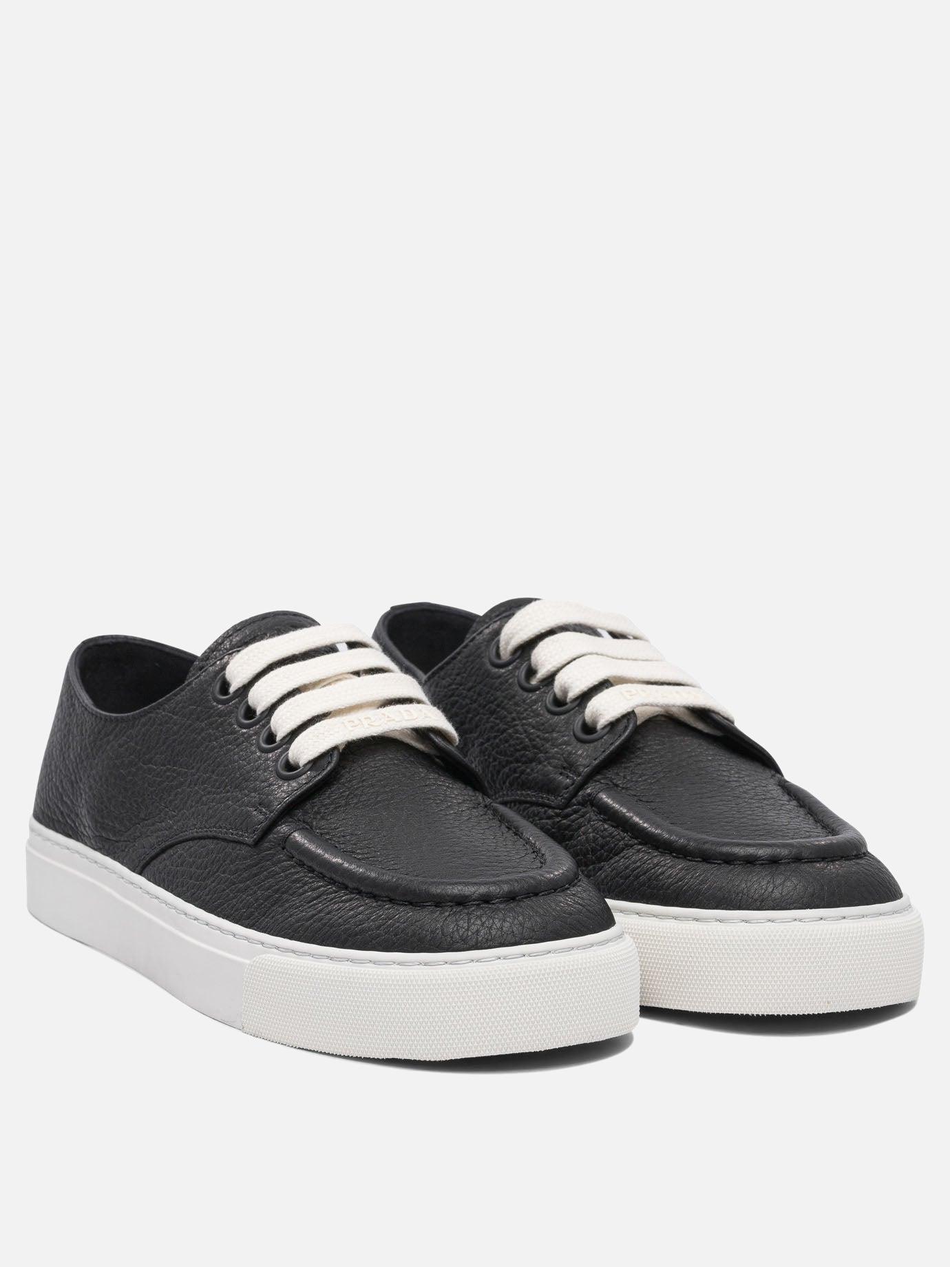 Prada Leather sneakers 12453699_11 Black thumbnail_2