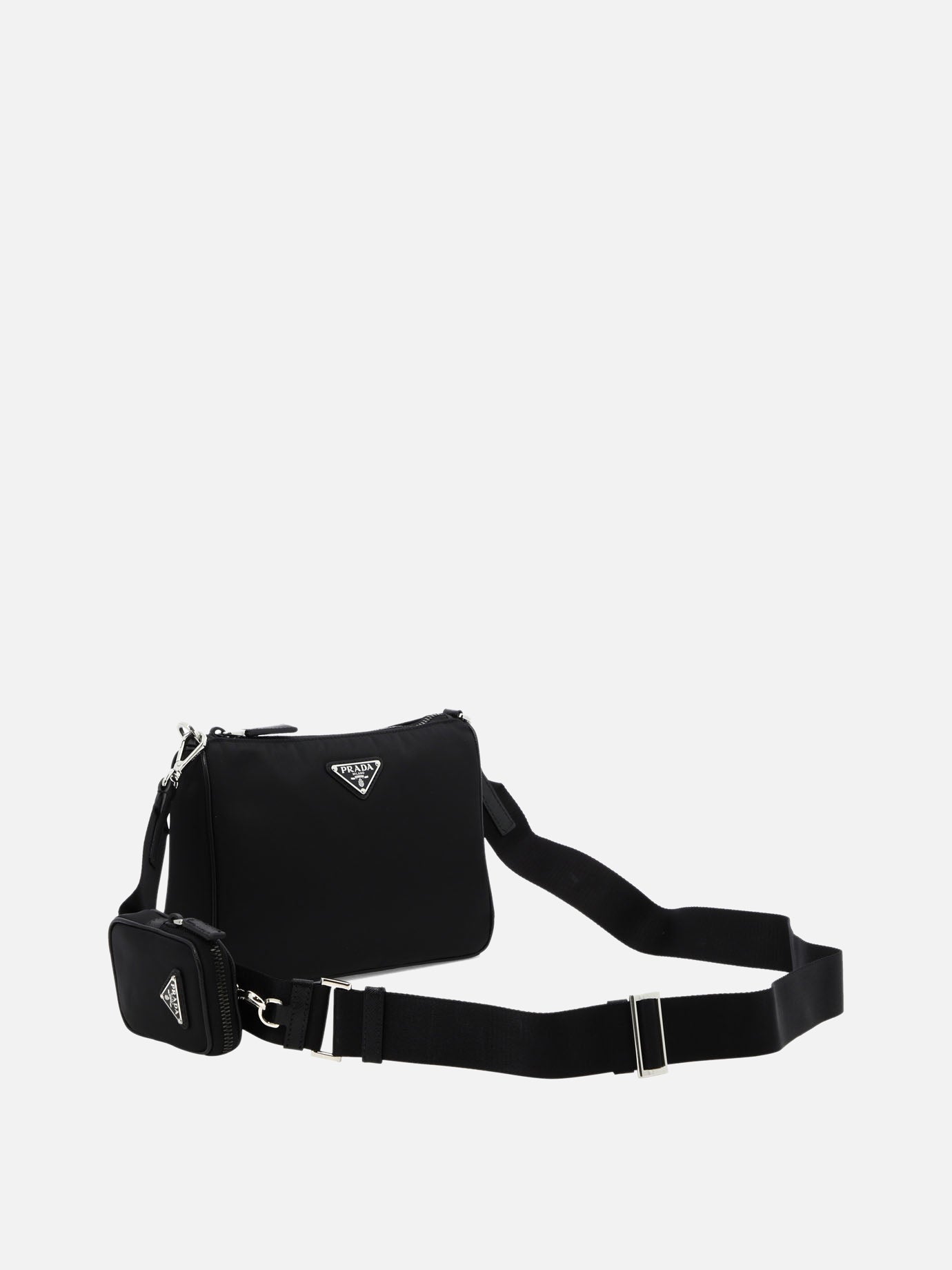 Re-Nylon and Saffiano crossbody bag